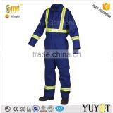 Navy Blue 100%Cotton Flame Retardant Reflective Coveralls for Oil and Gas thumbnail-1