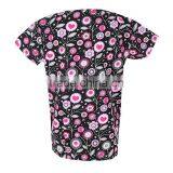New Sexy Selling Printed Medical Scrub for Women Mock Wrap Sets thumbnail-2