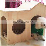 Hot Selling China New Fashion Solid Wood Pet Bed House Wood Pet Doghouse for Dog thumbnail-1
