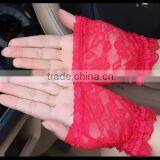 Lace Jacqaurd Sexy Half Hand UV Protect Driving Summer Gloves thumbnail-1