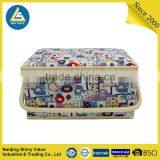 Promotional Wood+fabric Sewing Baskets Box for Sewing Accessories Storage thumbnail-1