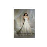 a Line Wedding Dress Strapless Court thumbnail-1