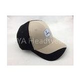 Khaki Cotton Embroidered Baseball Caps Hat with Contrasting Color