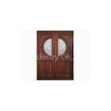 Glazed 50mm Custom Timber Doors , Solid Wood / MDF Door Leaf