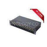 High Capacity Fiber Optic Media Converter Gigabit Chassis With 14 Slots thumbnail-1