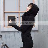 Breathable Dry Quick Hooded Yoga Shirts For Women Long Sleeve Professional Sports Running Tess Gym Fitness Workout Training Tops thumbnail-2