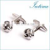 Make High End Polished Metal Knot Button Bulk Cufflinks thumbnail-1