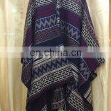 Wholesale Mexican Imports Women's Traditional Ruana Wool Wraps 100% Kashmir Pashmina Shawl thumbnail-3