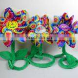 beautiful and colourful cotton plush stuffed flower toy