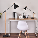 Flexible Wooden Floor lamp light for reading
