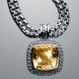 Designs Inspired DY 925 Silver 11mm Champagne Citrine Albion Enhancer