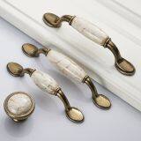 Dali Stone - Grain Ceramic Handle Classic High - Grade European Garden Cabinet Drawer Drawer Door Handle Antique Chinese thumbnail-2