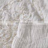 Wholesale European Size Cotton Gauze Custom Embroidered White Duvet Cover Set thumbnail-7