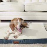 2020 Wholesale Modern Grey Raised Indestructible Memory Foam Dog Pet Mat Beds thumbnail-1