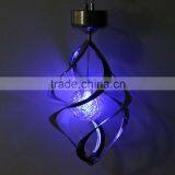 Romantic Solar Power Wind Chime Moving Rotating LED Light Outdoor Garden Balcony Courtyard Hanging Lamp Lawn Light - Colorful Co thumbnail-4