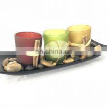 2020 Europe Stylish Hot Seller Amazon Battery Led Light Glass Dinner Decoration Swirling Glitter Candle Holder thumbnail-1