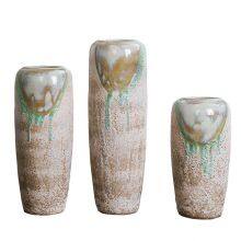 Jindezhen Countryside Style Hand Made Big Floor Ceramic Vase For Coffee Shop Meeting Room thumbnail-5