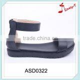 China Wholesale Comfort Flat Heel Sandals Women With Back Zipper thumbnail-1