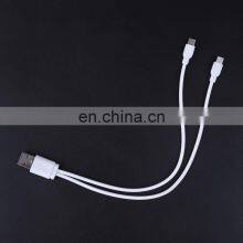 Factory Bulk White USB Charger Cable 2 in 1 USB Charging Cable for 1.2v 1.5v 3.7v 9v Usb Battery thumbnail-2