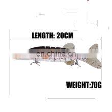 4 Colors 20cm 70g Hot Sale Cheap Hard Plastic Multi-Joint Minnow for Freshwater Saltwater thumbnail-3