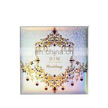 Luxury Shiny 3D Holographic Glitter Packing Box Cardboard Gift Box Custom Logo