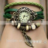 New Arrival Retro Leather Bracelet Wrist Watchs for Women&Girls thumbnail-2