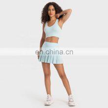 Pleated Tennis Pickleball Skirts With Nylon Pocket Shorts Custom Quick Dry Sportswear For Girls thumbnail-5