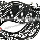 Black Swan Metal Filigree Laser Cut Venetian Masquerade Mask w/ Rhinestones NEW thumbnail-2