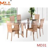 uniqure design leather metal dining room table and chairs
