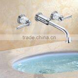 3 Holes Luxury Golden Basin Faucet With Double Handles BNF004B thumbnail-3
