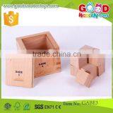 Hot Sale Kids Toys 7*7*6.8cm Size Gabe Toys OEM Natural Wooden Divided Cube thumbnail-1