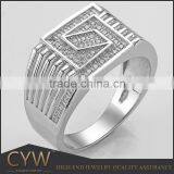 CYW Trendy Prevalent Silver Men Ring Model With Cubic Jewelry Male Ring thumbnail-1