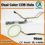 12~24V Dual Color COB Halo Ring White&yellow