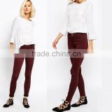 new pattern jeans pants, ladies summer red jeggings on sale                        
                                                Quality Choice