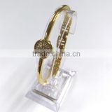 Bling bling ladies bangle bracelet with gold color