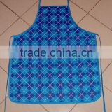 kitchen apron children kitchen&painting apron with customized logo,for boys blue plaid pattern