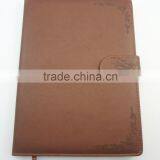 Embossed Logo Dark Brown a4 Leather Diary With Magnetic Closure thumbnail-1