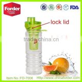 tritan plastic lockable lid bottle