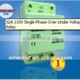 32A 110V Single Phase Over Under Voltage Protection Relay