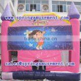 Cute Girl Bouncy Inflatable, Moonwalks, Commercial Inflatable Combo SP-C4010