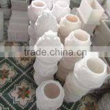 Cremation Urn Lotus White Marble Stone Hand Carved Sculpture