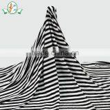 White And Black Strip Common Design Spandex Nylon Mechanical Stretch Lingerie Jersey Fabric Quality Choice thumbnail-2