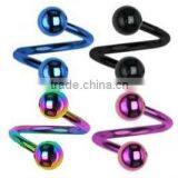 Hot Sale 316L Stainless Steel Titanium Plated Spider Body Jewelry thumbnail-1