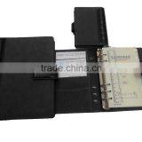 A4/A5 pu Leather Zipper Portfolio With Pen , Leather Portfolio for Business Person,manufacturer in China