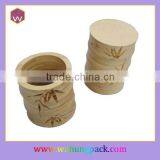 Round Wooden Box for Perfume, New Design Unfinished Wood Perfume Box