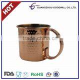 500ml Stainless Steel Hammered Gold Plated Moscow Mule Mug thumbnail-1