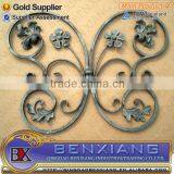 Forged Iron Decoration Fence Designs Gate Decorative Wrought Iron Components Fence Flower Panels