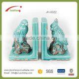 Owl Glazed Ceramic Book Stand Furniture Antique, Birds Ceramic Antique