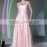 Wholesale New Model Lace Pink Sleeveless Elegant Long Evening Dress