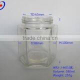 Sauce Hexangular Glass Bottle